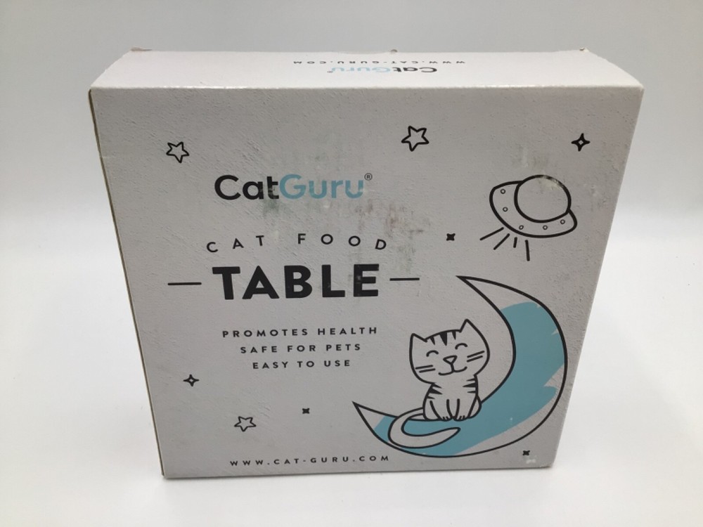 CatGuru Food Table for Elevated Dining Station Pink