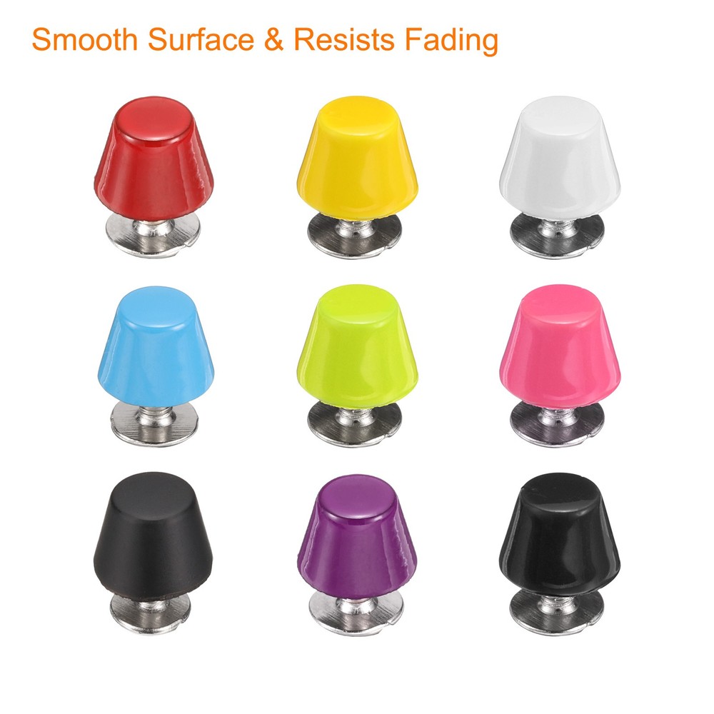 8set Flat Head Stud Spike 10mm Purse Feet Nail Stud Buckle Rivets Tool, Blue