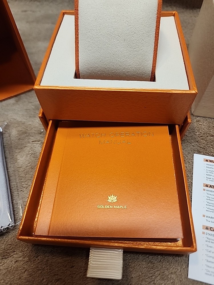 Golden Maple Watch Empty Box
