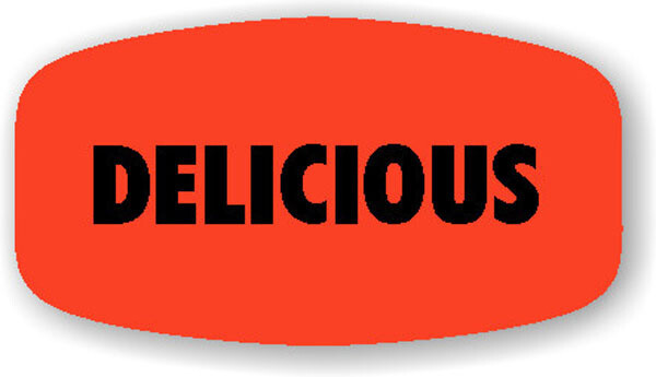 1000 each per roll DELICIOUS MERCHANDISE  store LABELS STICKERS