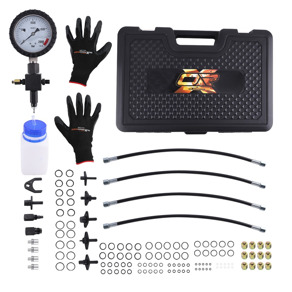 Common Rail High Pressure Testing Kit Diesel Engine Diagnostic 2000BAR Gauge