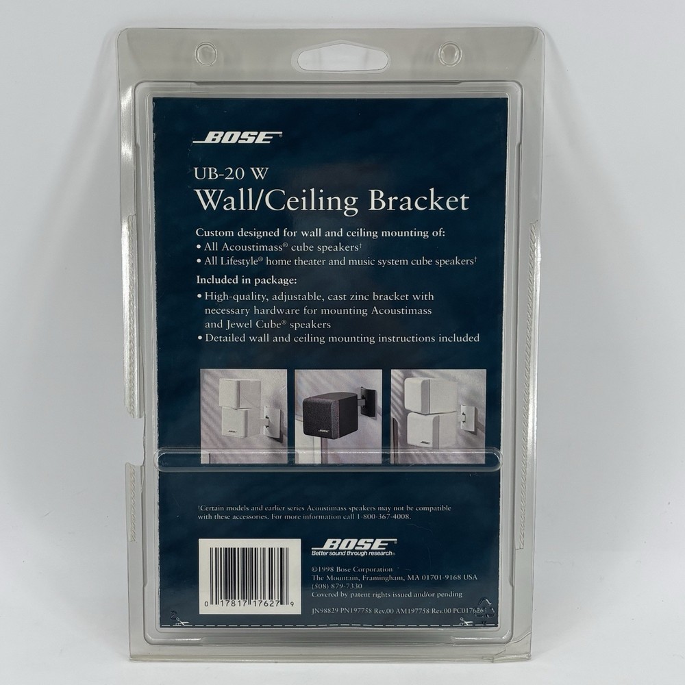 Bose Wall / Ceiling Bracket UB-20 B Black White New Sealed!