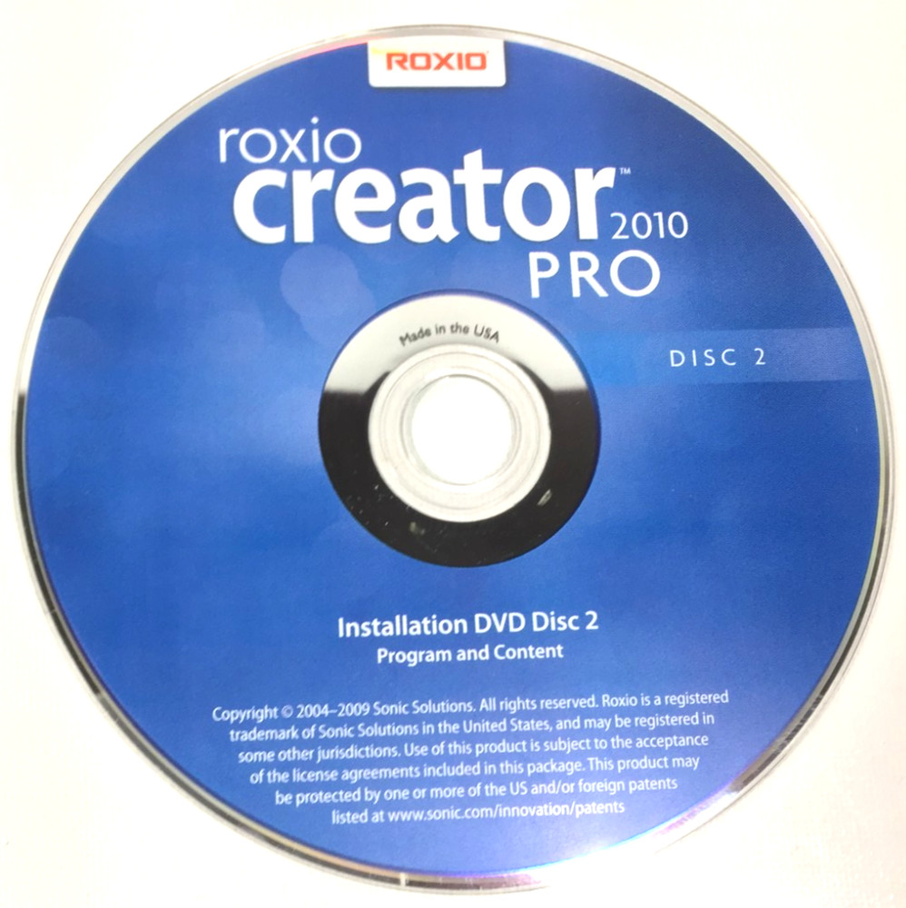 Roxio Creator Pro 2010 Software For Windows With Box & Instructions