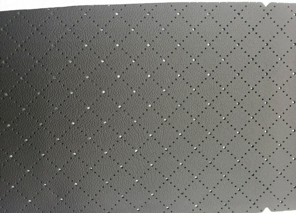 BLACK PERFORATED REMNANT LEATHER 3 PIECES