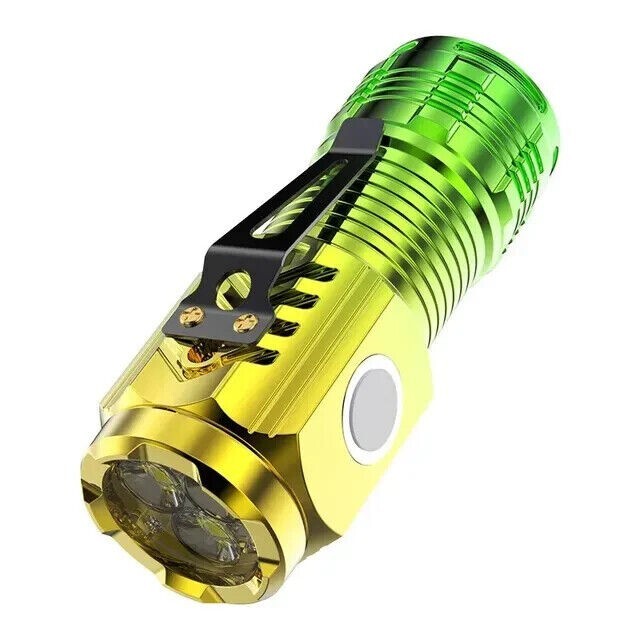 3LED Super Bright Flashlight Portable Mini Burst Flash Torch Rechargeable