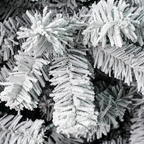 NATIONAL TREE FIRST TRADITIONS ACACIA FLOCKED TREE, MEDIUM, 6 FT - WHITE