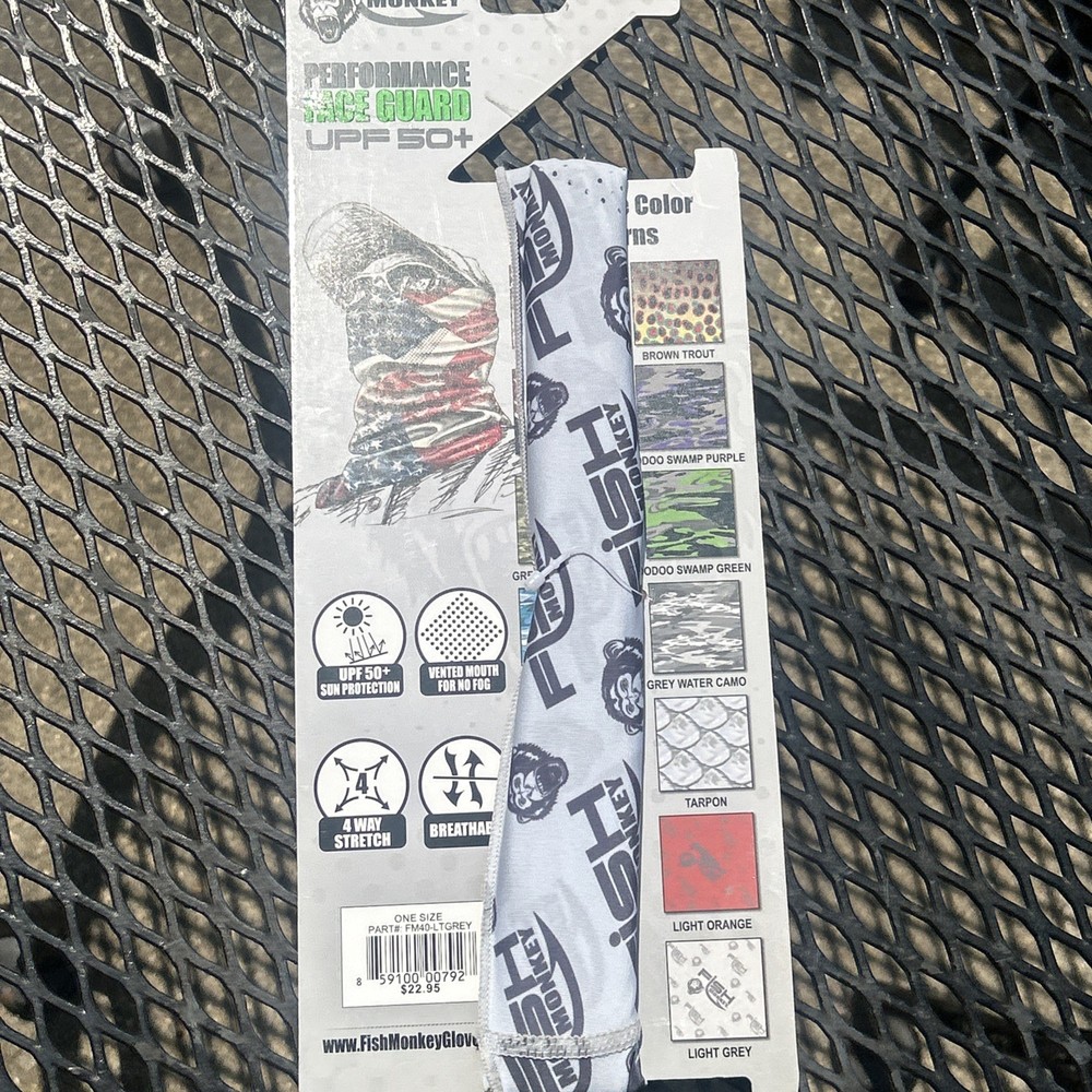 Fish Monkey - Performance FACE GUARD - UPF 50+ White- NEW!