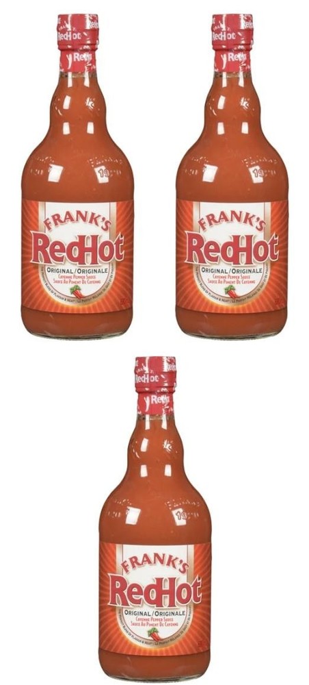 Frank's RedHot, Hot Sauce, Original, 680mL (Imported from Canada) (3 Pack)