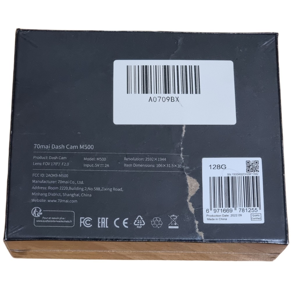 70mai Dash Cam M500 128GB