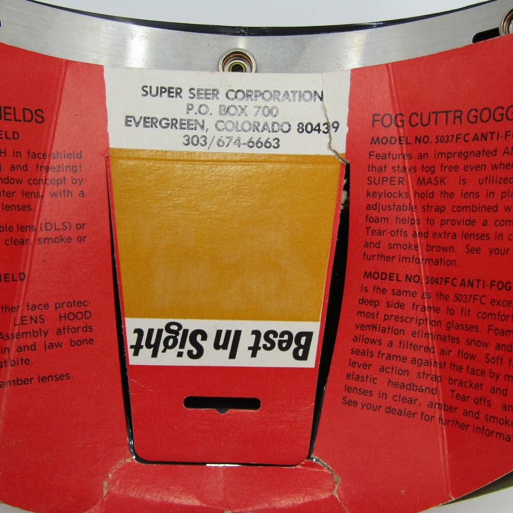 Super Seer Snap On Helmet Shield Replacement Visor Tinted Original Packaging