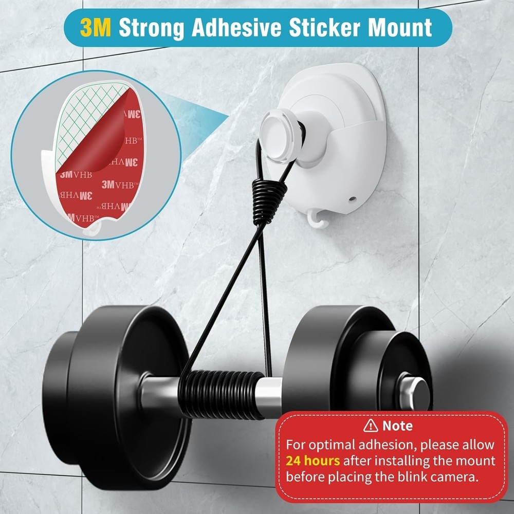 Blink Camera Wall Mount 3-Pack: No Drill, Easy Install, Damage-Free Solution