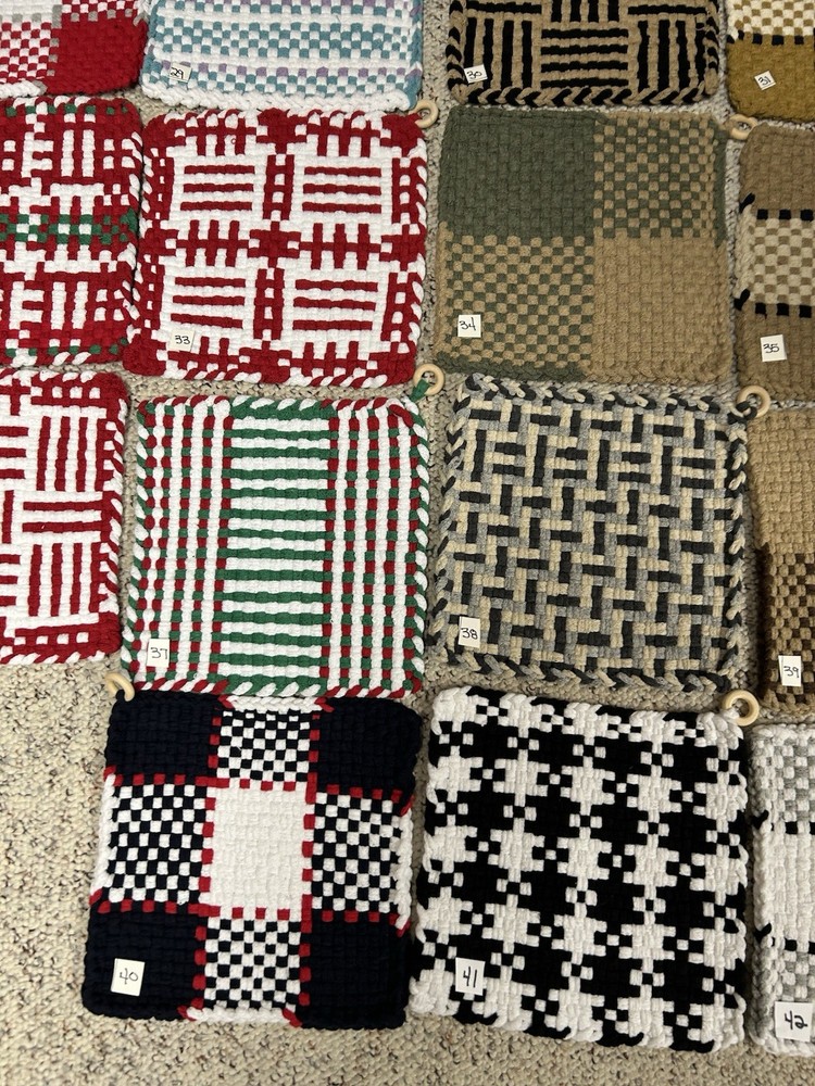 Potholders Hand Made Large 8x8