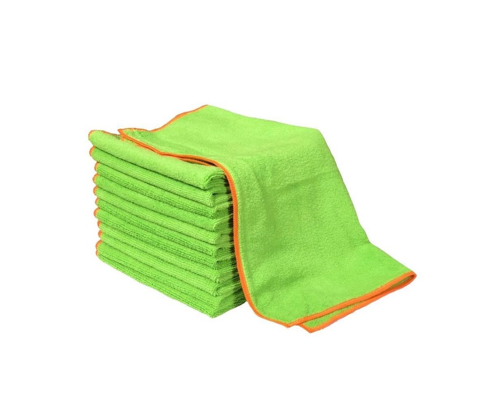 Silver Killer GREEN Antibacterial Microfiber Towels 16"x16" SilverClear (12Pack)