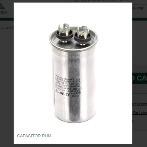 CAPACITOR RUN # 9181009-25