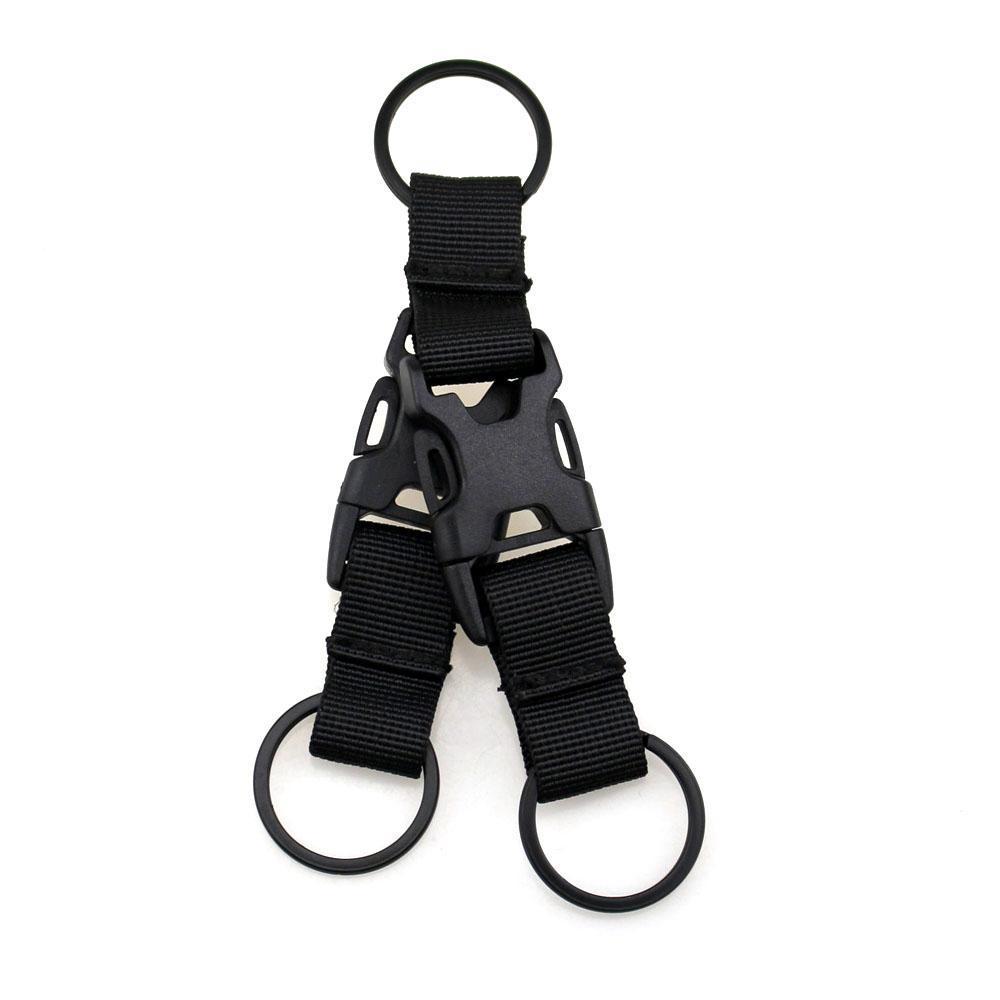 NEW Quick Release Buckle Tactical Backpack Belt Buckle Double Key Chain