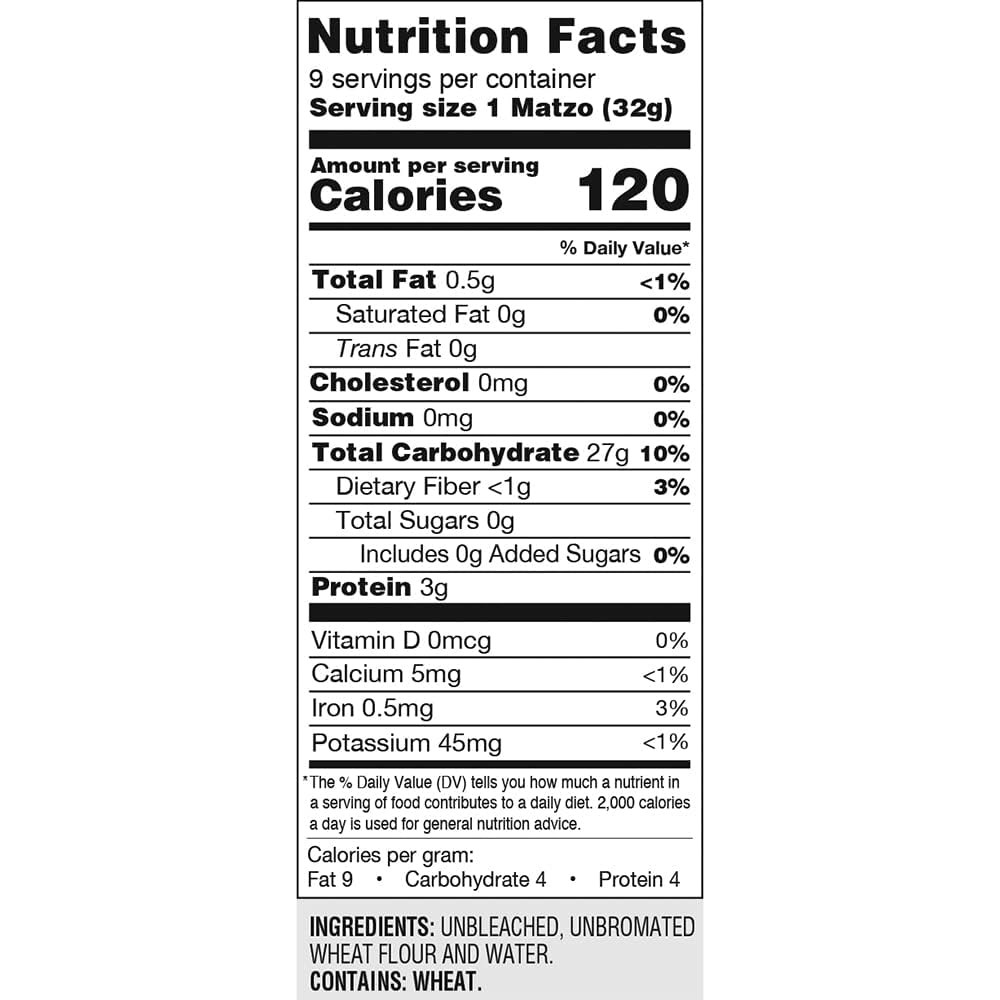 , Matzos Unsalted, 10 Oz