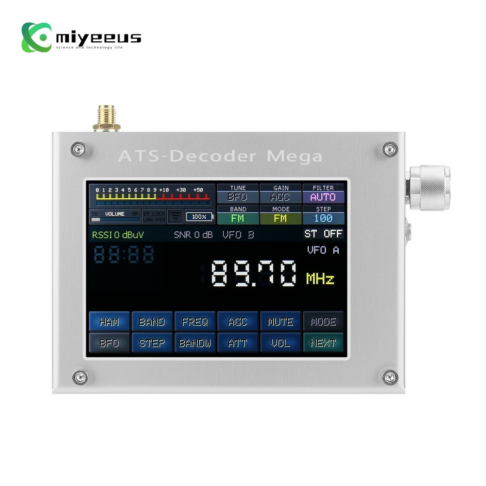 HAMGEEK ATS-Decoder Mega SDR Radio AM FM SYNC SSB CW DIGI Receiver Upgraded my2