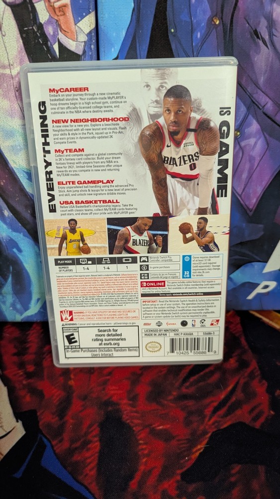 NBA 2K21 - Nintendo Switch - Authentic Replacement CASE ONLY - NO GAME