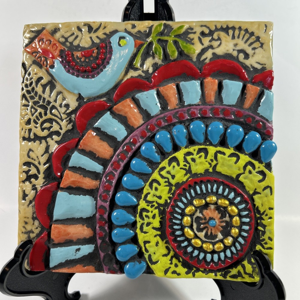 Ceramic Tile Named “Peace” Made By Romy And Clair EUC