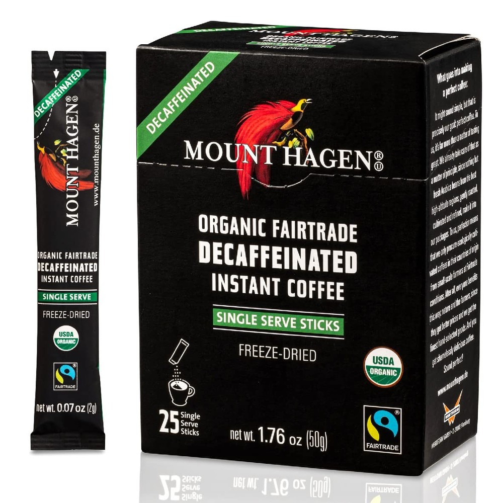 25 Count Single Serve Instant Decaf Coffee Packets - 1 Pack | Decaffeinated O...