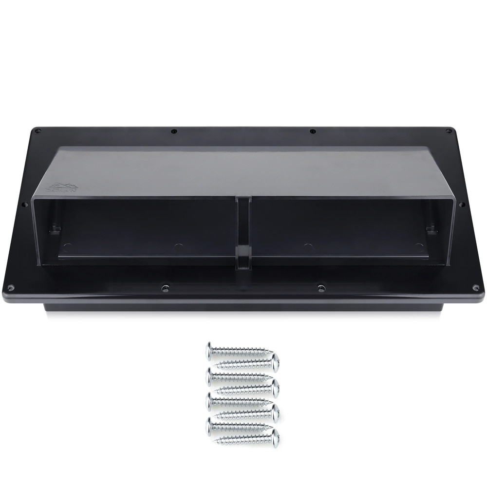 Mobile Home - RV Exterior Sidewall Range Hood Vent with Damper - Black - Camp'N