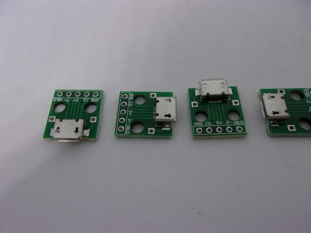 5 Pcs Pack MICRO USB to DIP Adapter 5 Pins Type B Socket PCB Prototype Board Lot