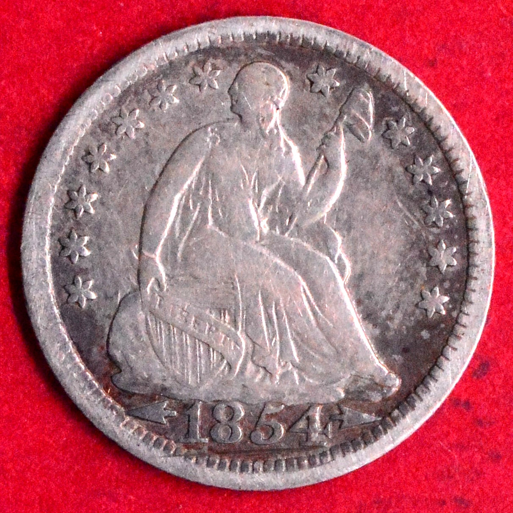 1854 ARROWS HALF DIME