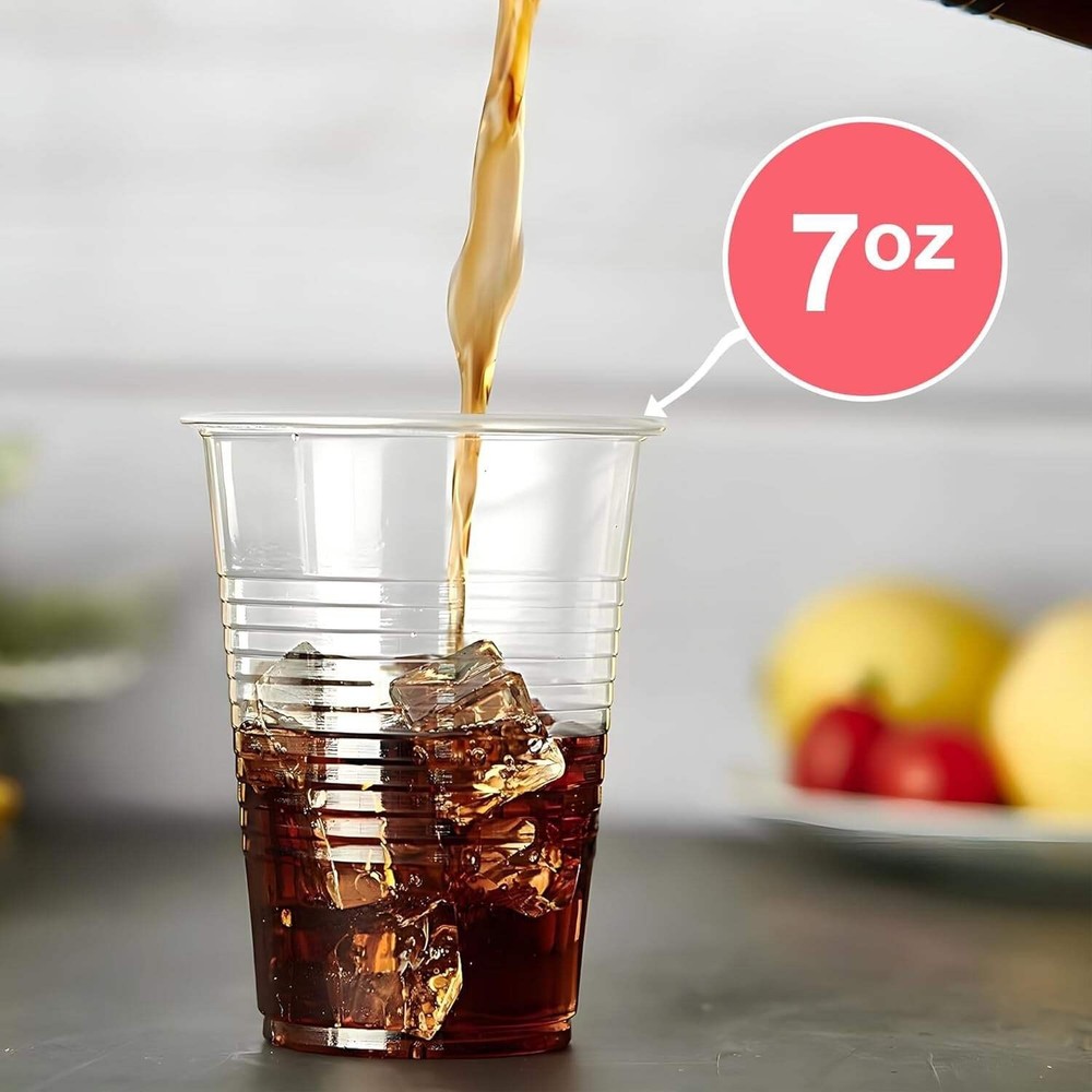 7oz Disposable light-weight Plastic Cups: 50CT