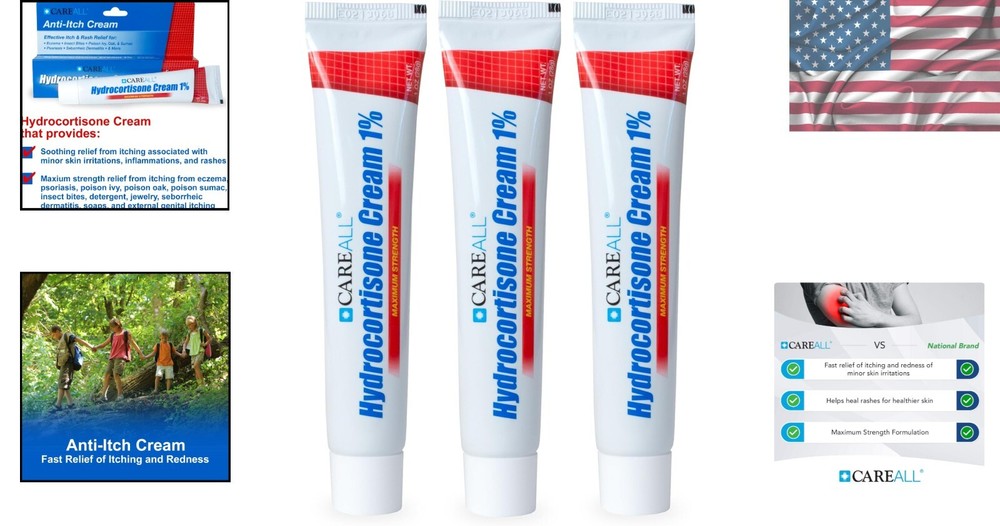Hydrocortisone Anti-Itch Cream, 1% Maximum Strength - Bug Bites & Eczema Relief
