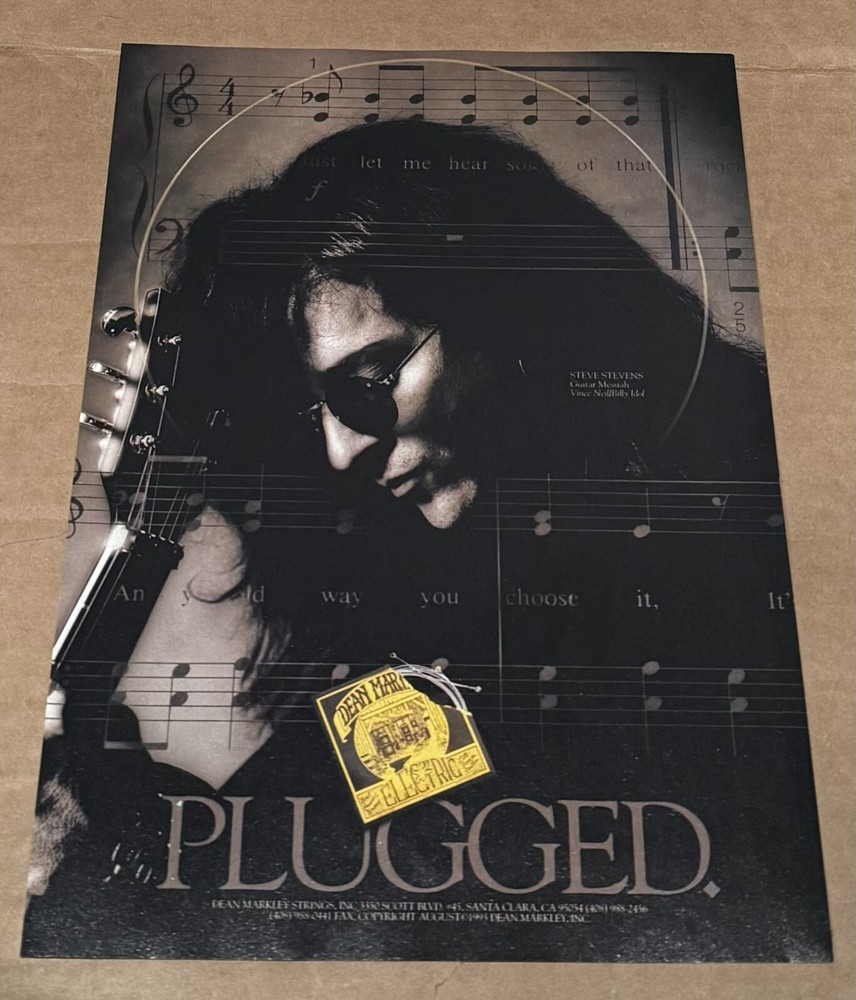 Dean Markley Strings - Steve Stevens of Billy Idol - 1993 Print Advertisement