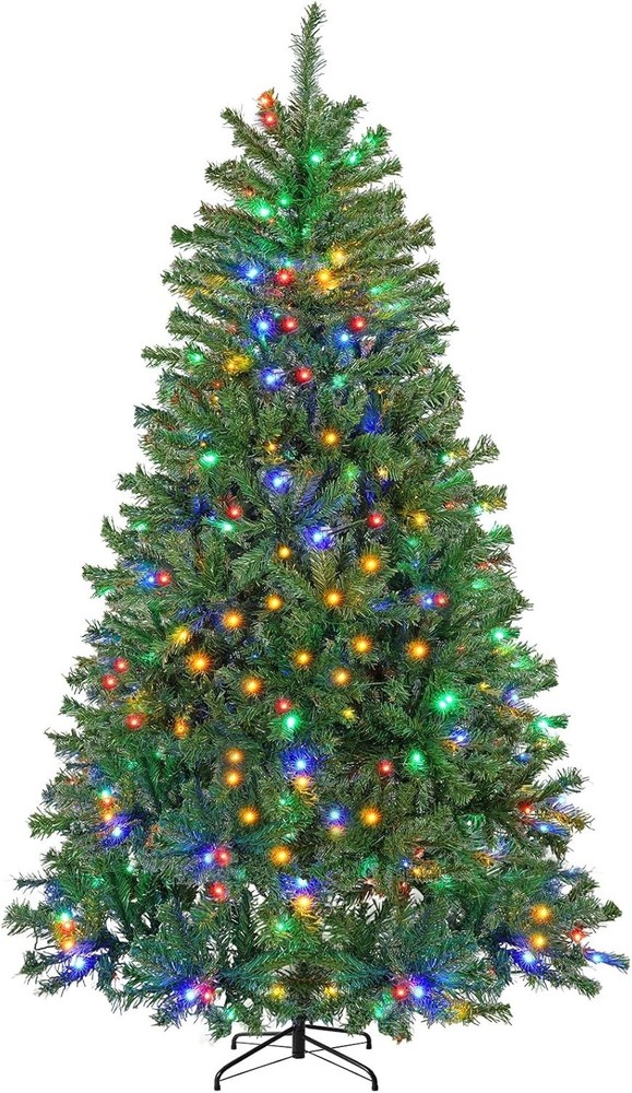 Artificial Green Christmas Tree Pre-lit Christmas Tree with Changing LED Lights