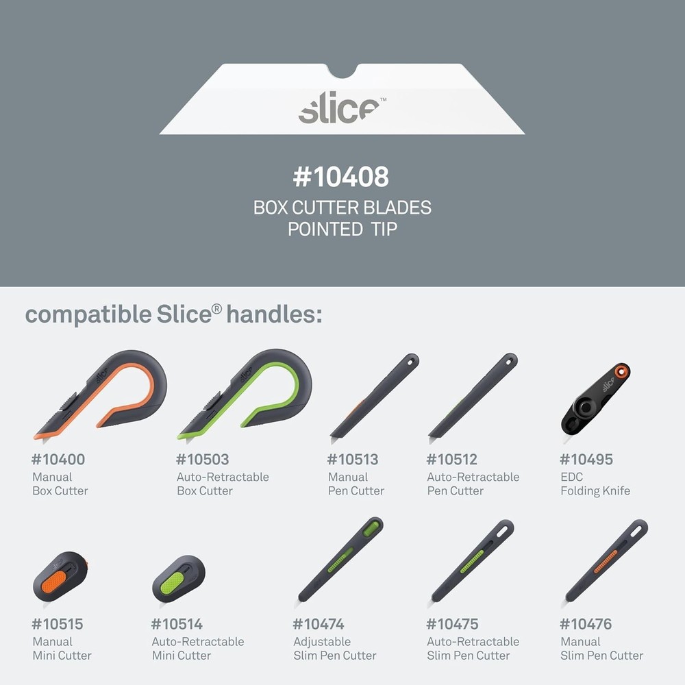 Ceramic Cutting Blade 10408 - Finger-Friendly & Perfect for Thin Materials