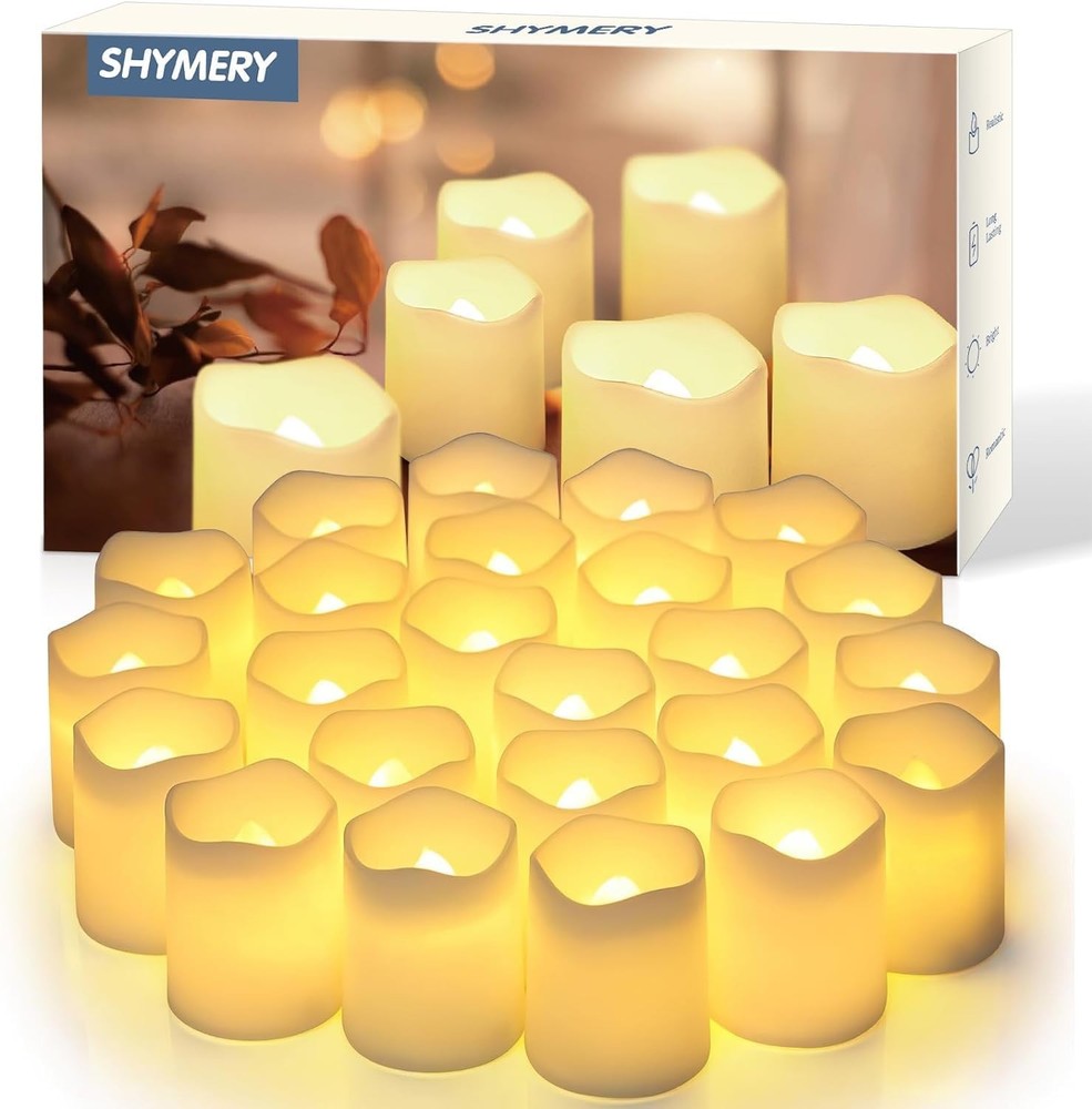 Flameless LED Tea Lights, 24-Pack