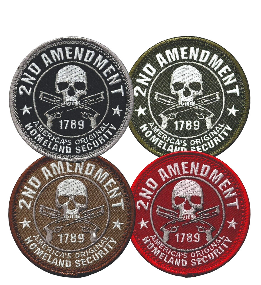 2nd Amendment Patch Iron On (4 Pack)