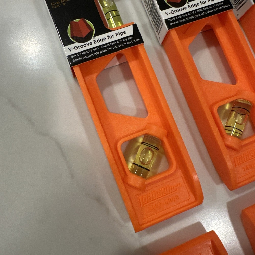 New 10 PACK Plastic Torpedo Level, No. 1402-0900, Johnson Level & Tool
