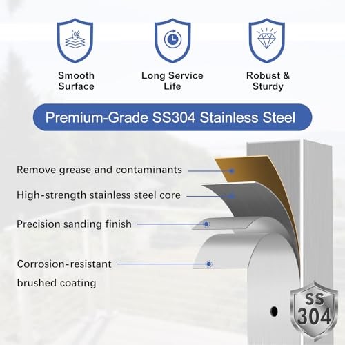 42" Corner Post for Deck Cable Railing Kit System, 1 x Corner Post 1 Brushed