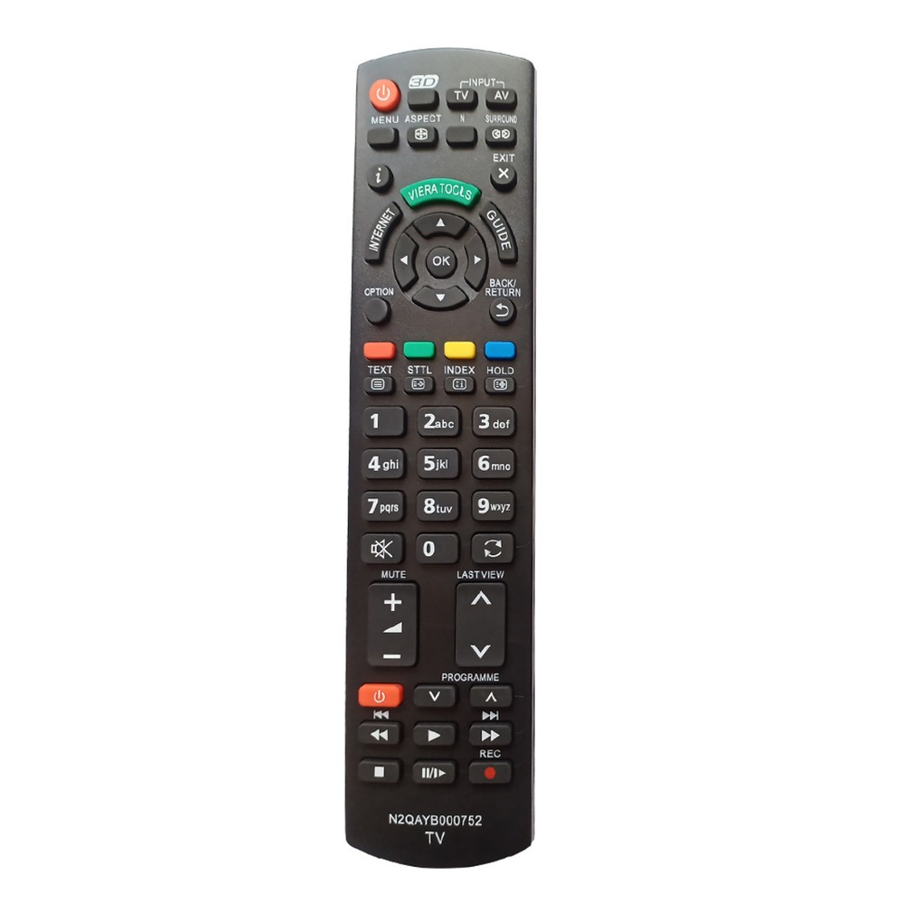Low Power Consumption Black Remote Control For Panasonic Internet Smart TV