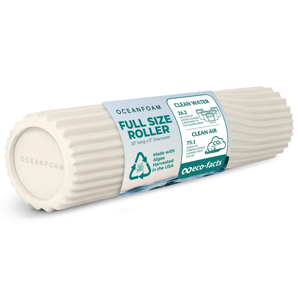 Tidal Roller - Natural - Muscle Massage Foam Roller for Back Pain & Stretchin...