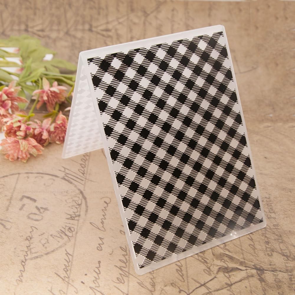 6Pcs Geometric Background Embossing Folders for Card Making, Embossing Machin...