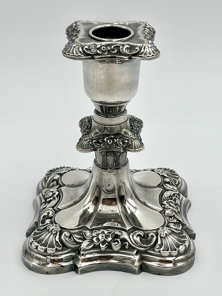 Vintage Silverplate 3pc Set Pitcher, Tray & Candlestick - Poole, Reed & Barton