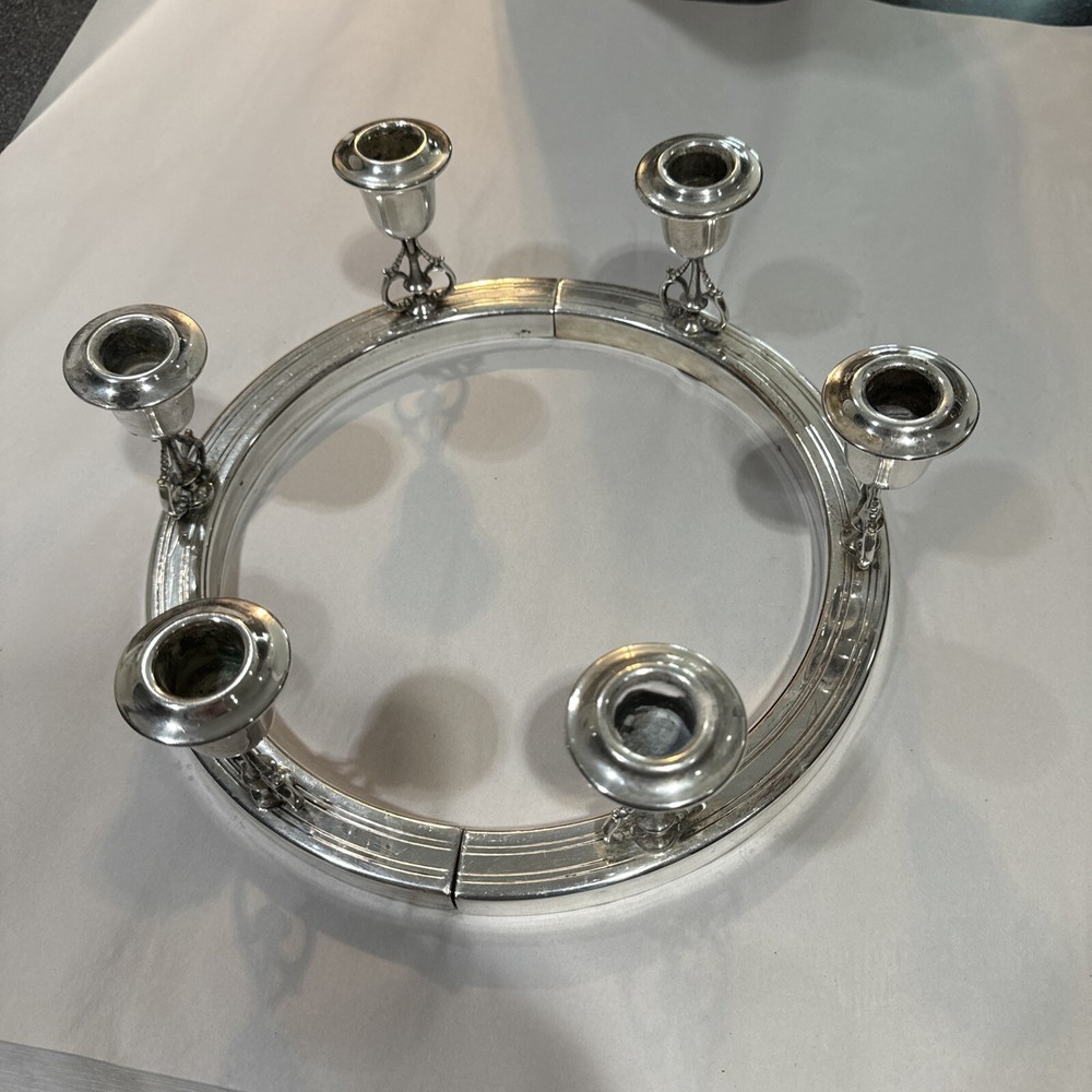 Silver Art Deco Candelabra