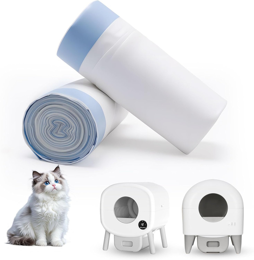 40-Pack Heavy Duty Cat Litter Box Liners, Extra Thick Automatic Bags, Leakproof