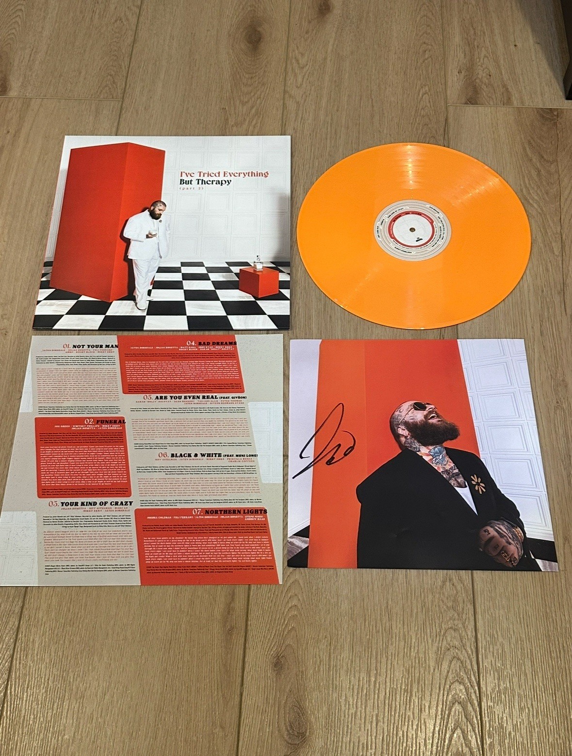 Teddy Swims-SIGNED I've Tried Everything But Therapy-Part 2-Orange Vinyl-SEALED
