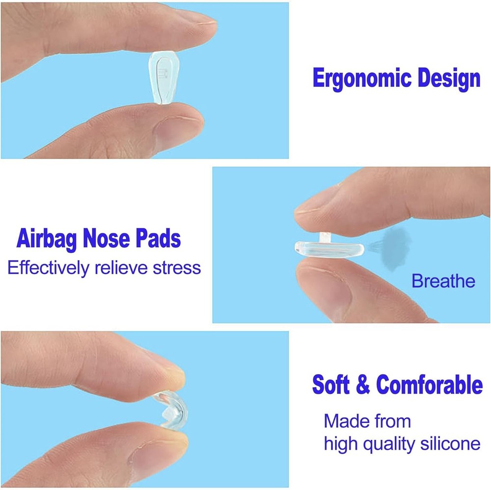 4pcs Oakley Socket Airtech Push-In Nose Pads Soft Silicone Eyeglass Frame