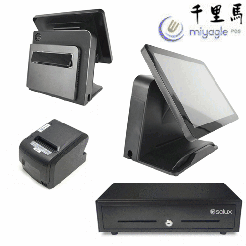 Intel Core i5 @ 2.5 Ghz All In One Touch Screen POS System Restaurant Black