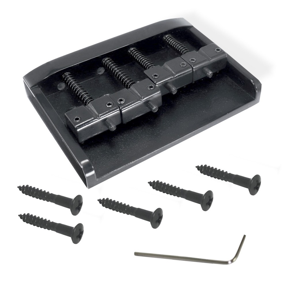 Bass Bridge 57mm 4 String thru bridge Black High Mass 122655BK