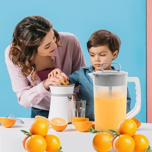 1 Pack Mixing Pitcher for Drinks 2 Quart/ 64oz Plastic Water Pitcher with 1 Pcs