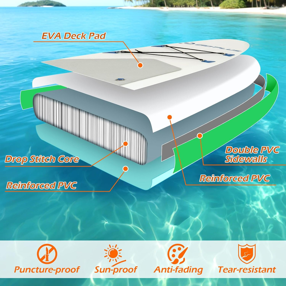 Inflatable Stand up Paddle Board, 10FT/10.5FT/11FT SUP with Accessory Pack, Adju