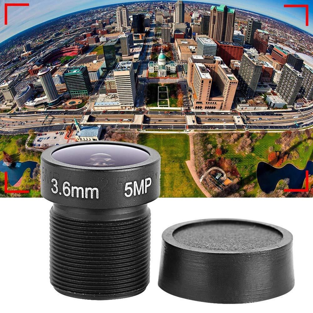 3.6mm Wide Angle Security Camera Lens 5MP HD for CCTV Camera 90 Degree View