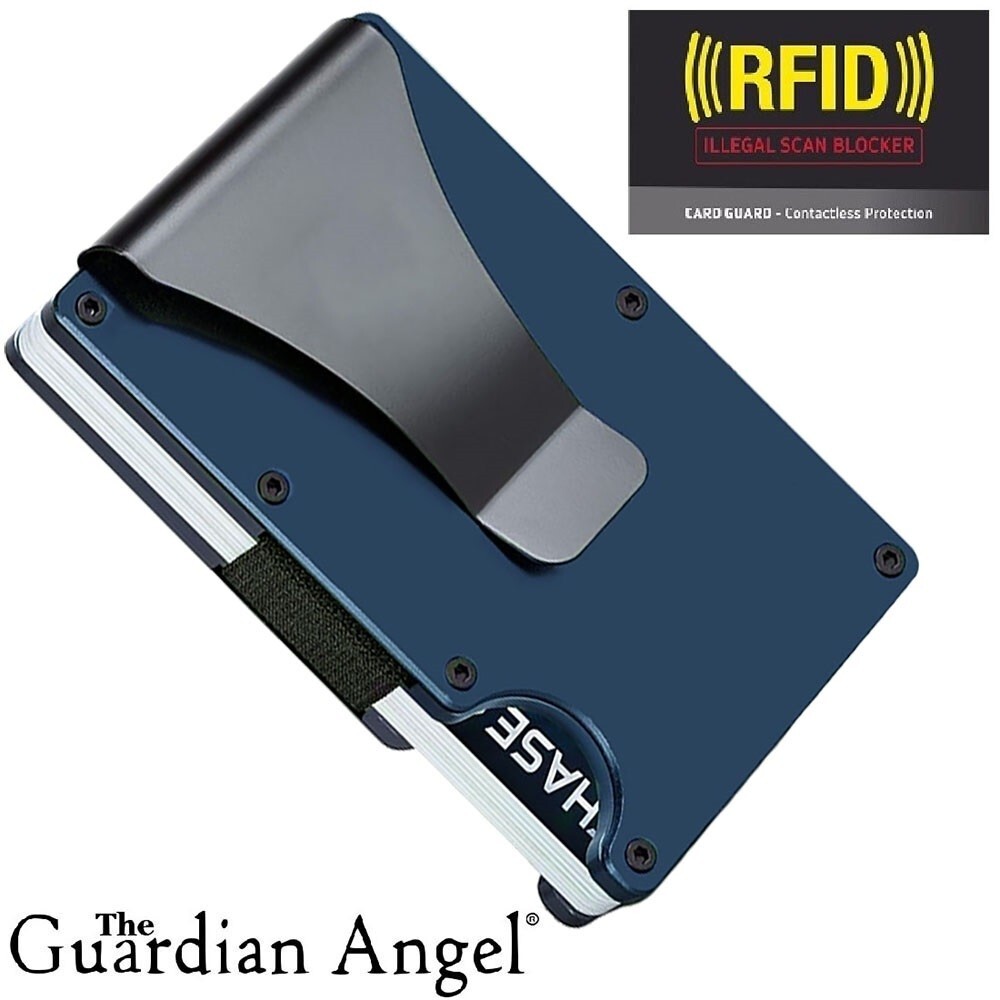 Duke Blue Devils Engraved Titanium Blue RFID Blocking Wallet w Clip D7